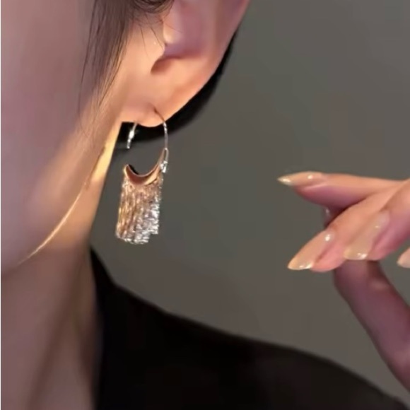 New 🎁 Sterling Silver Fringe Earrings - Picture 4 of 11